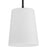 Progress Lighting Clarion 1-Light 9" Pendant, Black/Etched White - P500429-31M