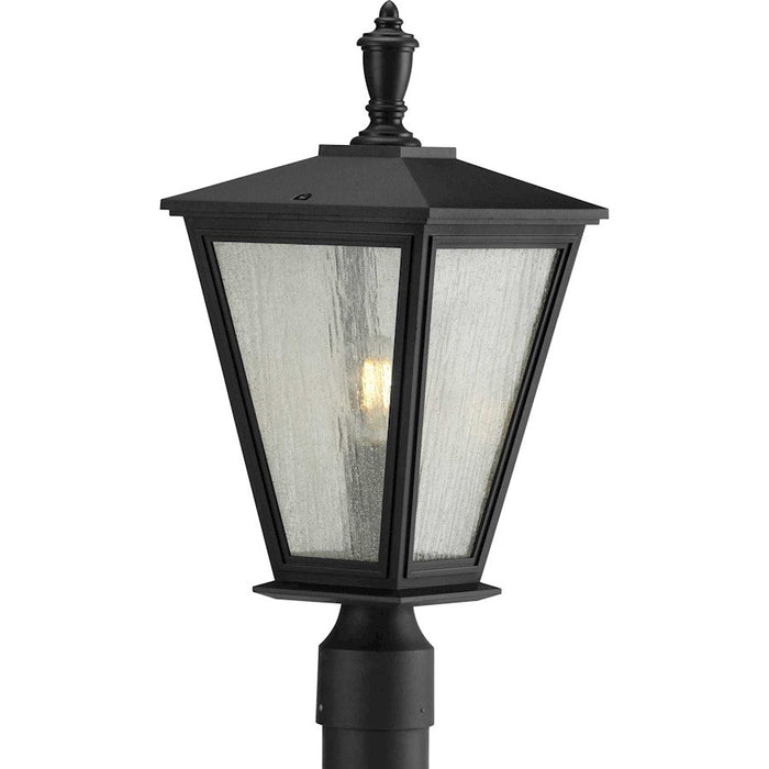 Progress Lighting Cardiff Outdoor Post, DURASHIELD, Black/Seeded - P540039-031