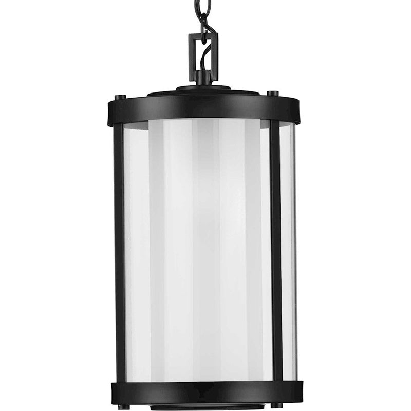 Progress Lighting Irondale Black Outdoor Hanging Lantern, Clear - P550054-031