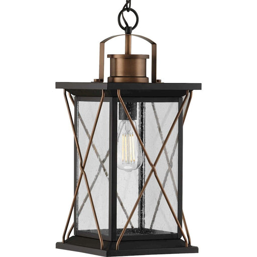 Progress Lighting Barlowe Bronze Outdoor Hanging Lantern, Seeded - P550068-020