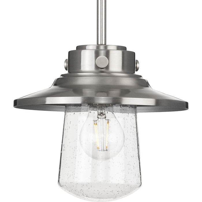 Progress Lighting Tremont 1 Lt Mini-Pendant, Steel/Clear Seeded - P550093-135