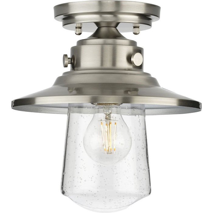 Progress Lighting Tremont 1 Lt Semi-Flush, Steel/Seeded - P550094-135