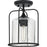 Progress Lighting Watch Hill 1-Lt BK/Seeded Farmhouse Semi-Flush - P550110-031