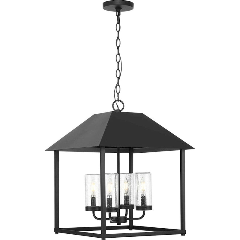 Progress Lighting Chapel 4-Light Outdoor Pendant, Black