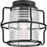 Progress Lighting Keegan 1-Light Outdoor Flush Mount Black/Clear