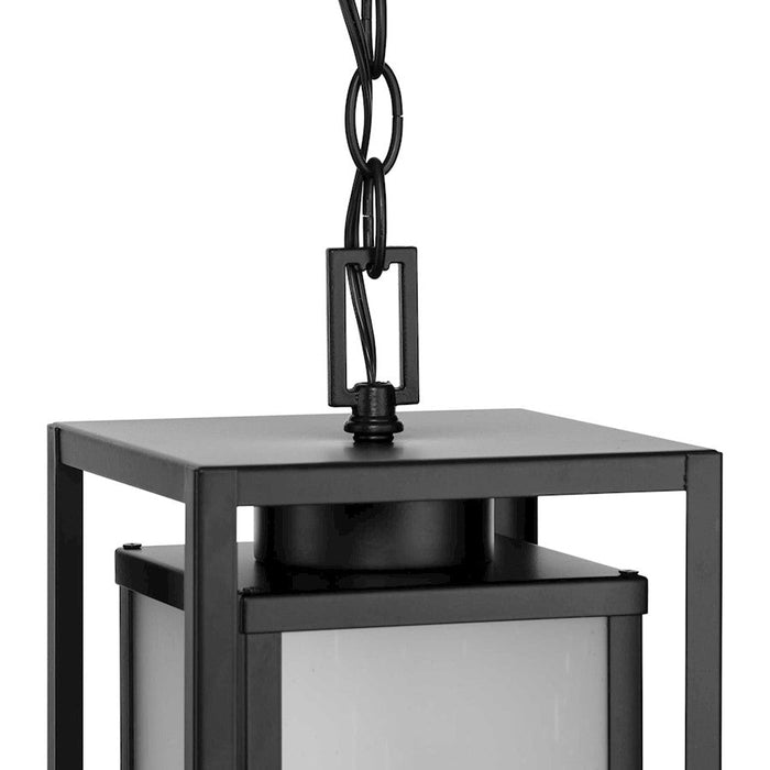 Progress Lighting Unison 1-Light Hanging Lantern, Black/Etched Seeded