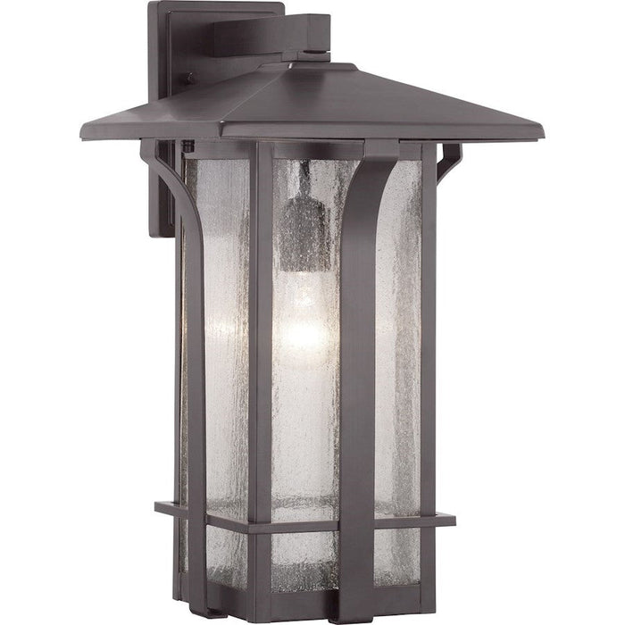 Progress Lighting Cullman Wall Lantern, Seeded/Bronze