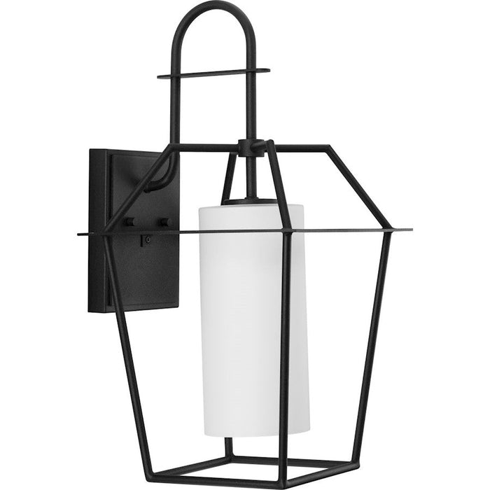 Progress Lighting Chilton 1-Lt 21.62" BK/Opal Outdoor Wall Lantern - P560315-031