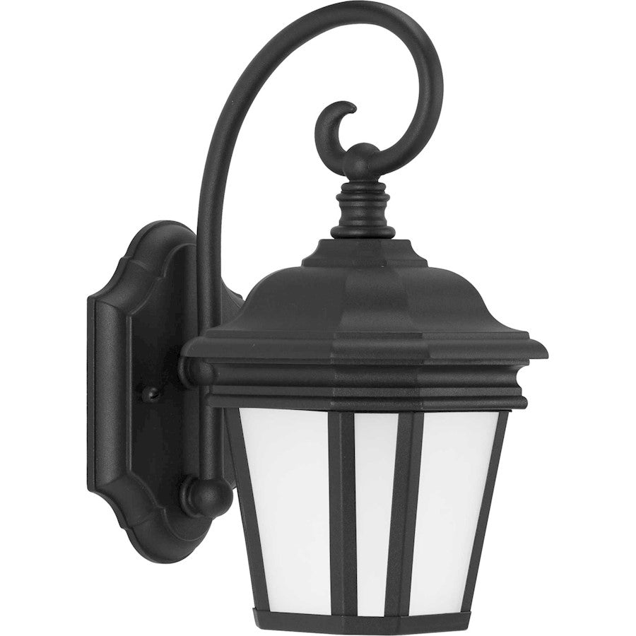 Progress Lighting Crawford Black 1-Light Small Wall Lantern, Etched - P6630-31MD