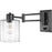 Progress Lighting Milner Black Swing Arm Wall Light, Clear Glass - P710086-031