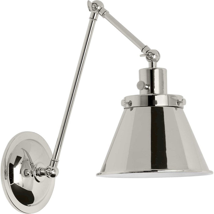 Progress Lighting Hinton Large Swing Arm Wall Light, Nickel - P710095-104