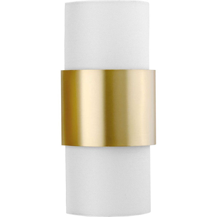 Progress Lighting Silva 2-light Wall Sconce, Bronze White Linen - P710119-109