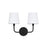 OPEN BOX ITEM: Capital Lighting Dawson 2-Light Vanity, Black - CL119321MB-674