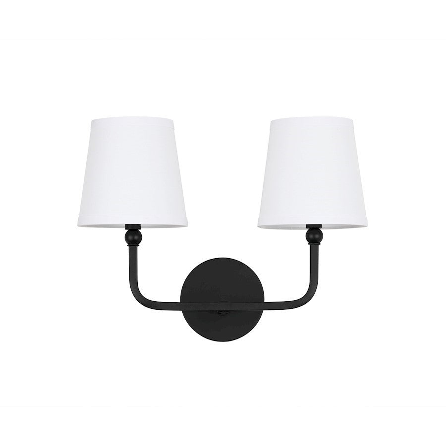 OPEN BOX ITEM: Capital Lighting Dawson 2-Light Vanity, Black - CL119321MB-674