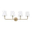 OPEN BOX ITEM: Capital Lighting Dawson 4 Light Vanity, Aged Brass - 119341AD-674