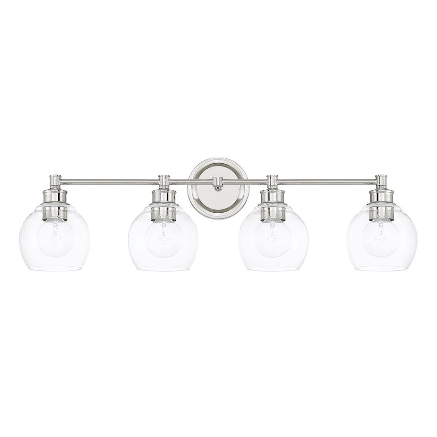 OPEN BOX ITEM: Capital Lighting Mid-Century 4 Light Vanity, PN - CL121141PN-426