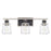 OPEN BOX ITEM: Capital Lighting Tux 3 Light Vanity, Black Tie - 125231BT-445