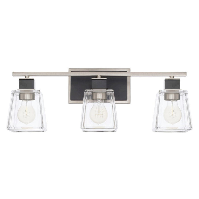 OPEN BOX ITEM: Capital Lighting Tux 3 Light Vanity, Black Tie - 125231BT-445