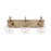 OPEN BOX ITEM: Capital Lighting Danes 3-Light Vanity, Aged Brass/Clear