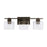 OPEN BOX ITEM: Capital Lighting 3-Light Vanity, Bronze/Seeded - CL139134OR-498