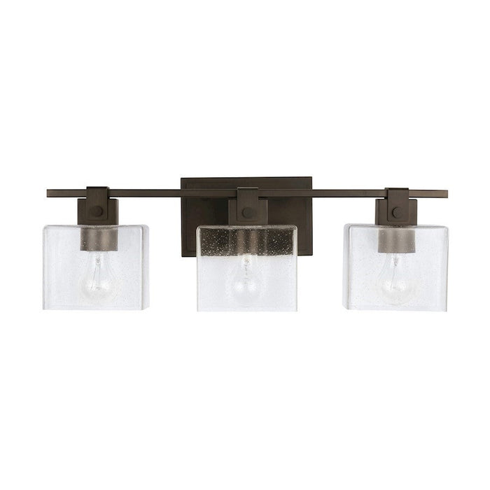 OPEN BOX ITEM: Capital Lighting 3-Light Vanity, Bronze/Seeded - CL139134OR-498