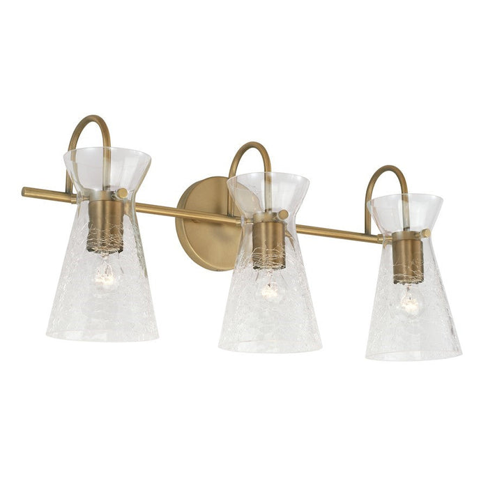 OPEN BOX ITEM: Capital Lighting Mila 3 Light Vanity, AB/Crackle - CL142431AD