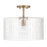 OPEN BOX ITEM: Capital Lighting Emerson 1 Light Semi Flush Mount, Brass/Embossed