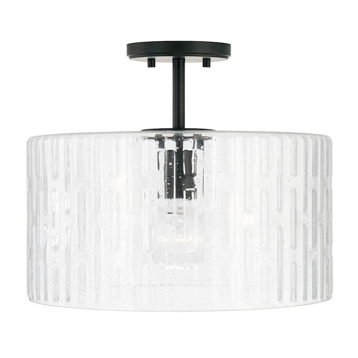 OPEN BOX ITEM: Capital Emerson 1 Light Semi Flush Mount, BK - CL241311MB