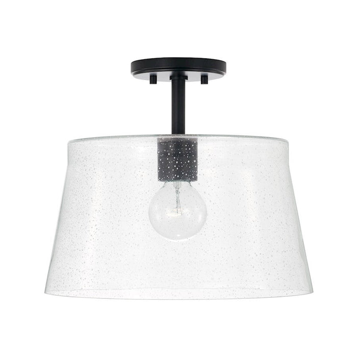 OPEN BOX ITEM: Capital Lighting Baker 1 Light 14" Pendant, BK/Seed - CL246911MB