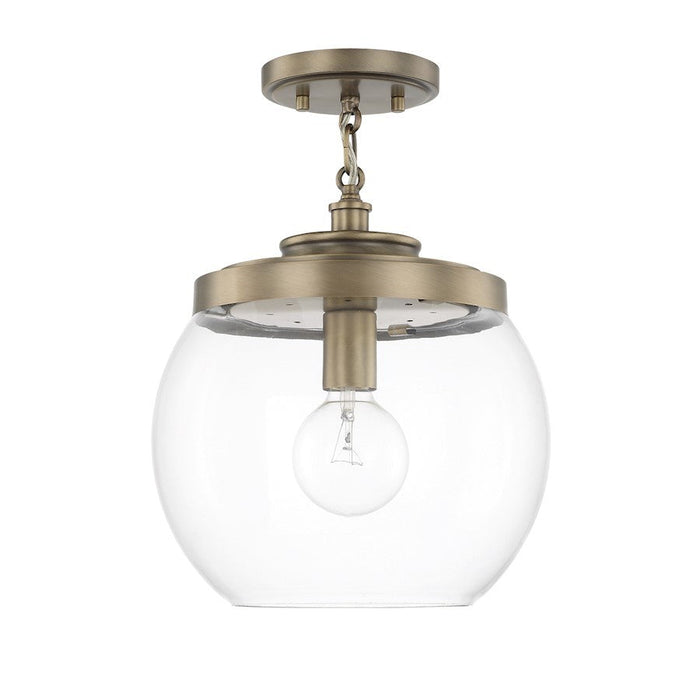 OPEN BOX ITEM: Capital Lighting Mid-Century 1 Light Pendant, Brass - 321111AD