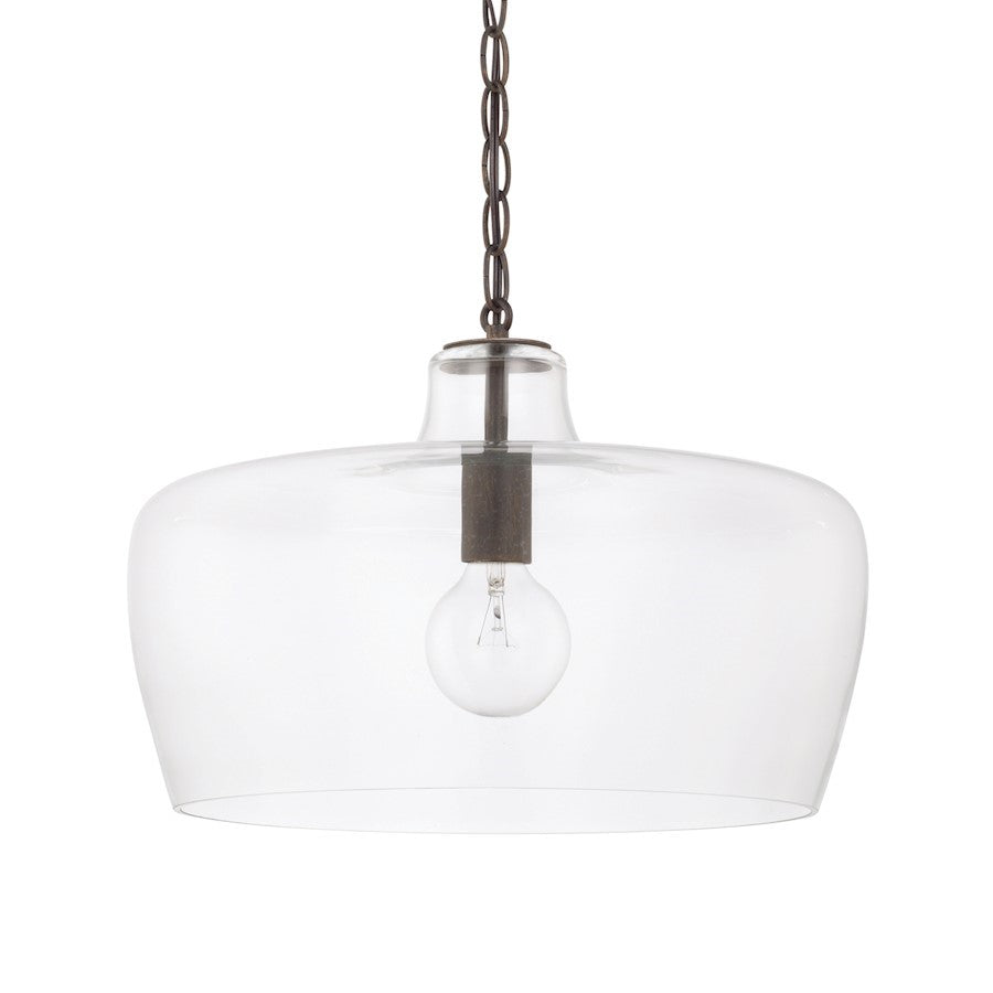 OPEN BOX ITEM: Capital Lighting 1 Light Cloche Pendant, Nordic Grey - CL329611NG