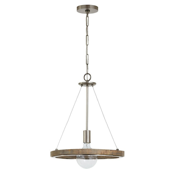 OPEN BOX ITEM: Capital Lighting 1 Light Pendant, Grey Wash/Antique Nickel