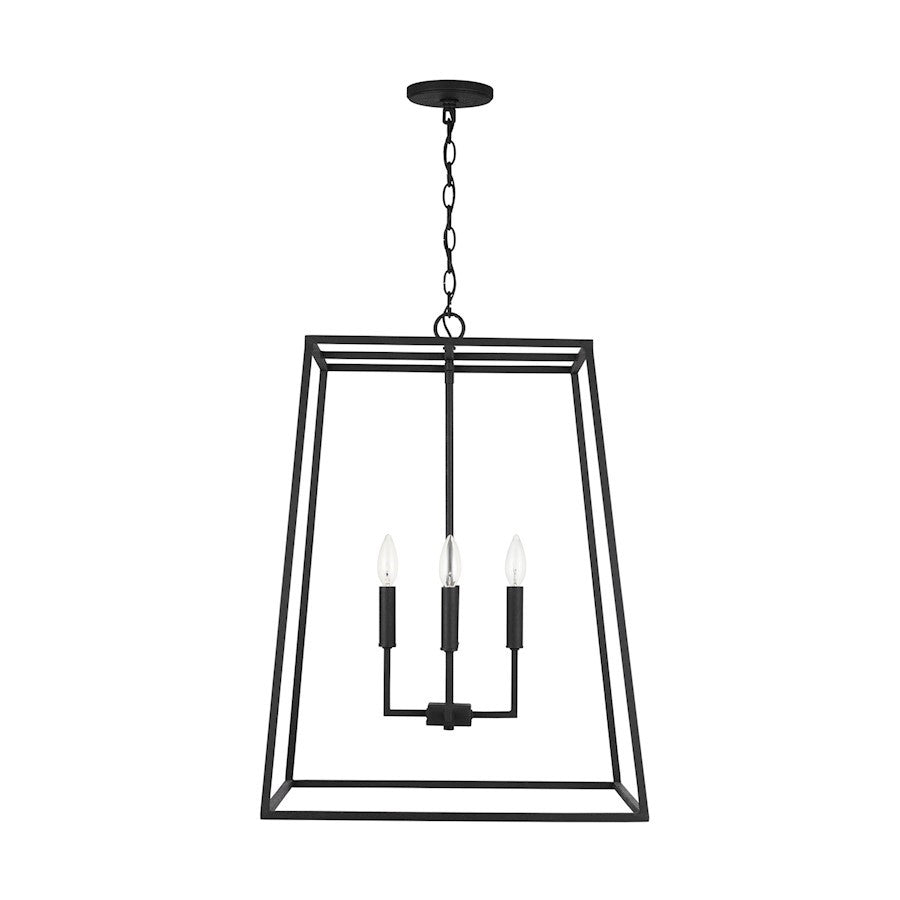 OPEN BOX ITEM: Capital Lighting Clint 4 Light Pendant, Black Iron - CL337341BI