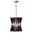 OPEN BOX ITEM: Capital Lighting Bianca 1 Light Pendant, Black/Brass - CL341111KP