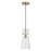 OPEN BOX ITEM: Capital Lighting Mila 1-Lt Pendant, Aged Brass/Clear - CL342411AD