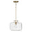 OPEN BOX ITEM: Capital Lighting Brighton 1 Light Pendant, Brass/Clear Pebbled