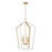 OPEN BOX ITEM: Capital Lighting Maren 4Lt Pendant, White/Brass - CL344541WM