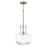 OPEN BOX ITEM: Capital Lighting Nyla 1 Light Pendant, Aged Brass/Clear Fluted