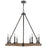 OPEN BOX ITEM: Capital Lighting 8 Light Chandelier, Iron and Wood - CL424882IW