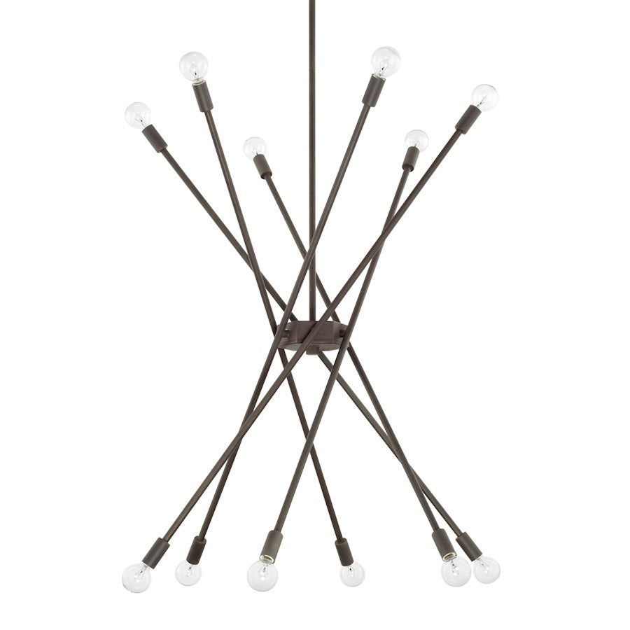 OPEN BOX ITEM: Capital Lighting 12 Light Chandelier, Nordic Grey - CL425601NG