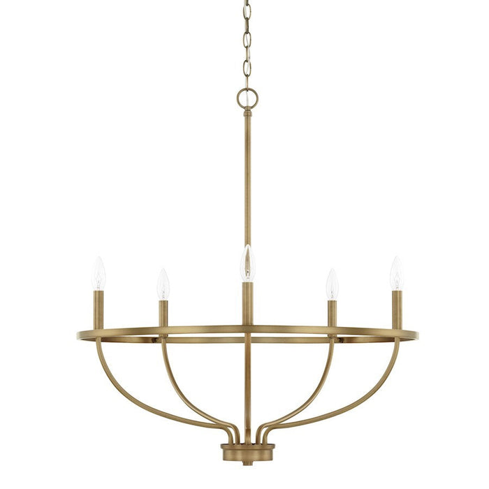 OPEN BOX ITEM: HomePlace by Capital Greyson 5 Light Chandelier, Brass - 428551AD