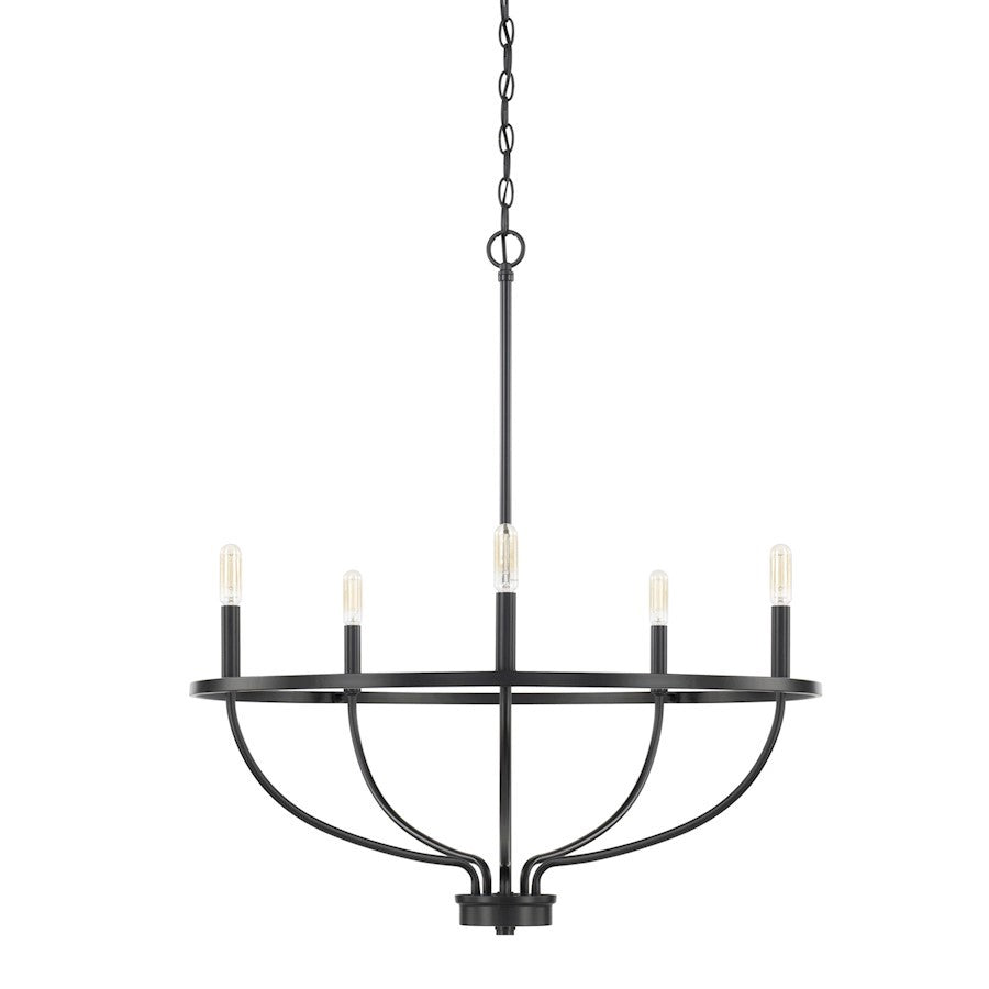 OPEN BOX ITEM: HomePlace by Capital Greyson 5 Light Chandelier, BK - 428551MB