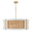 OPEN BOX ITEM: Capital Lighting Lola 6 Light Chandelier, Flat White/Matte Brass