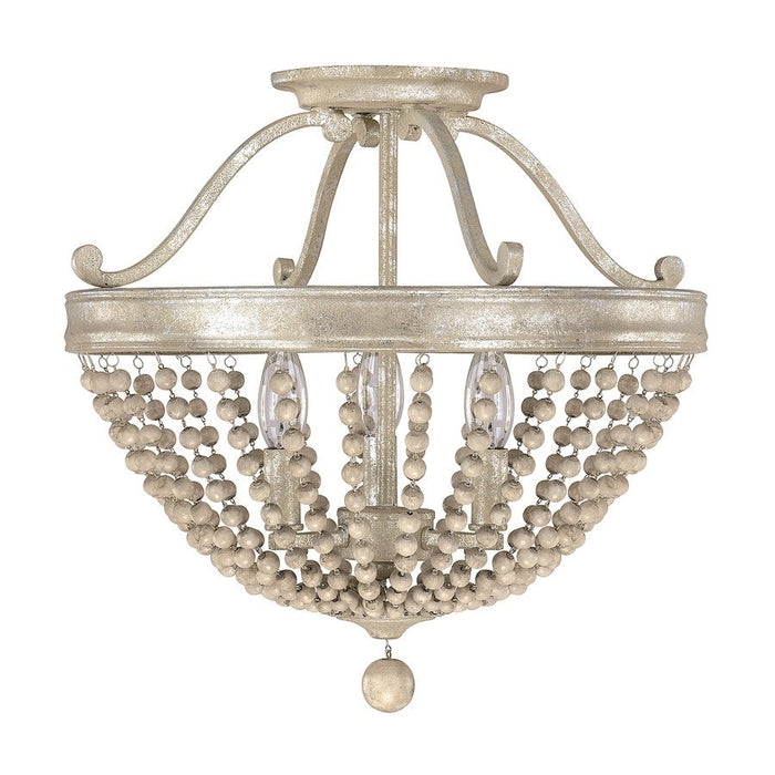 OPEN BOX ITEM: Capital The Adele Collection 3 Light Semi-Flush, Silver Quartz