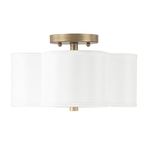 OPEN BOX ITEM: Capital Lighting Quinn 2 Light Semi-Flush, Brushed Gold