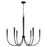 OPEN BOX ITEM: Capital Lighting Holden 6-Lt Chandelier, Matte Black - CL445961MB