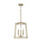 OPEN BOX ITEM: Capital Lighting Thea 4-Light Small Foyer, Aged Brass - 537641AD