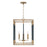 OPEN BOX ITEM: Capital Lighting Bleeker 4 Light 16" Foyer Pendant, Brass/Black