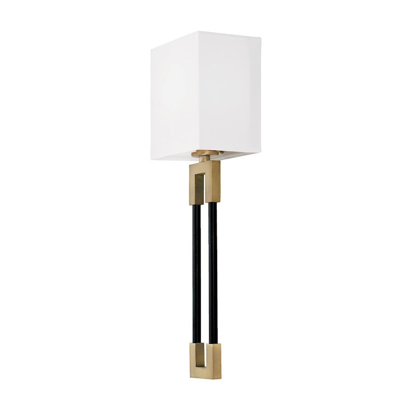 OPEN BOX ITEM: Capital Lighting Bleeker 1 Light Sconce, Aged Brass/Black