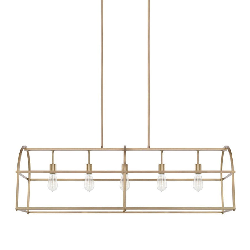 OPEN BOX ITEM: HomePlace by Capital Lighting 5 Light Island, Brass - 825751AD